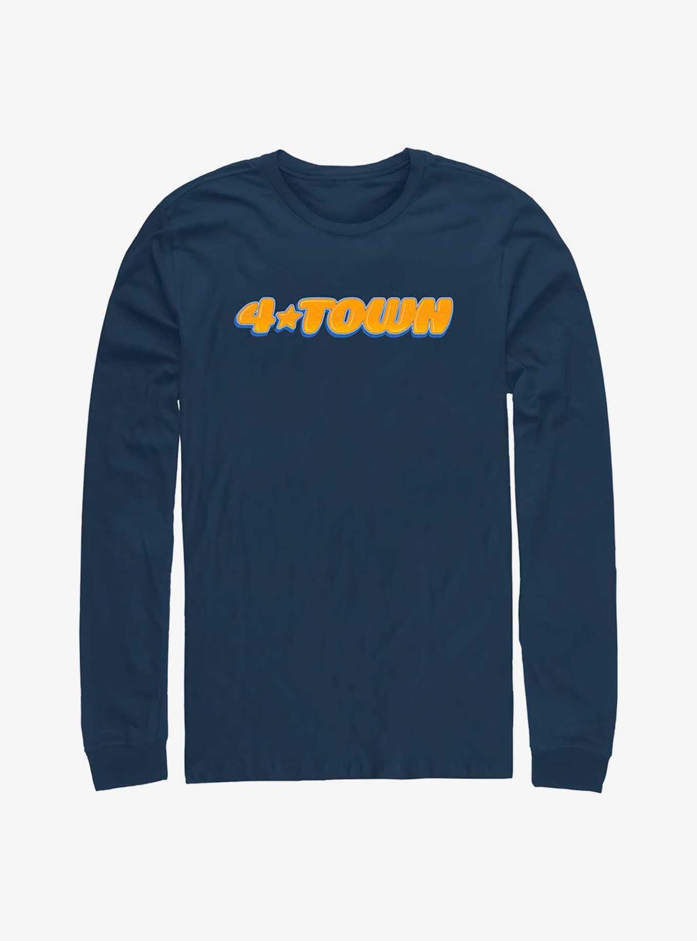Disney Pixar Turning Red 4Town Logo Long Sleeve T-Shirt, NAVY, hi-res