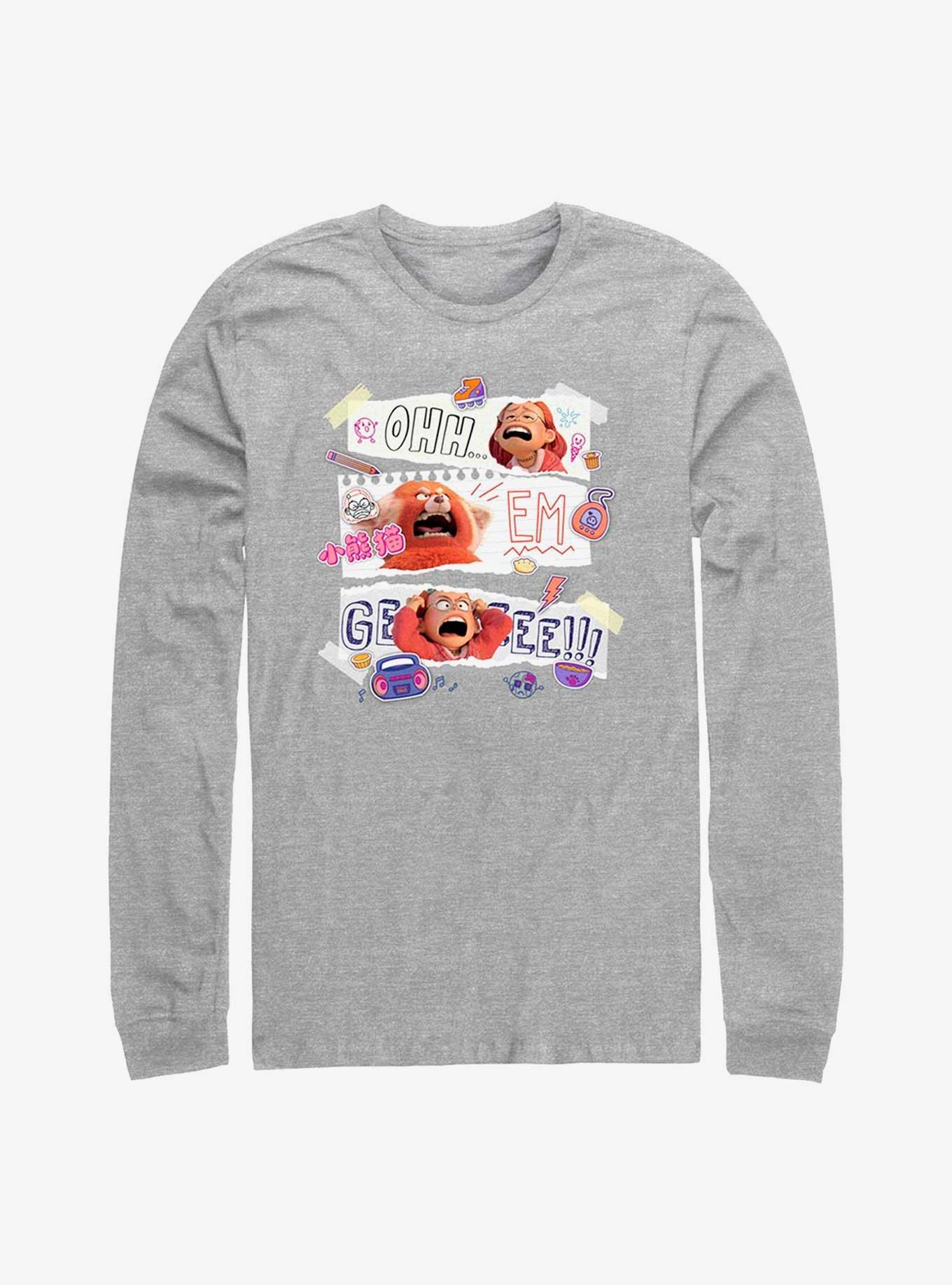 Disney Pixar Turning Red Oh Em Gee Long Sleeve T-Shirt, ATH HTR, hi-res