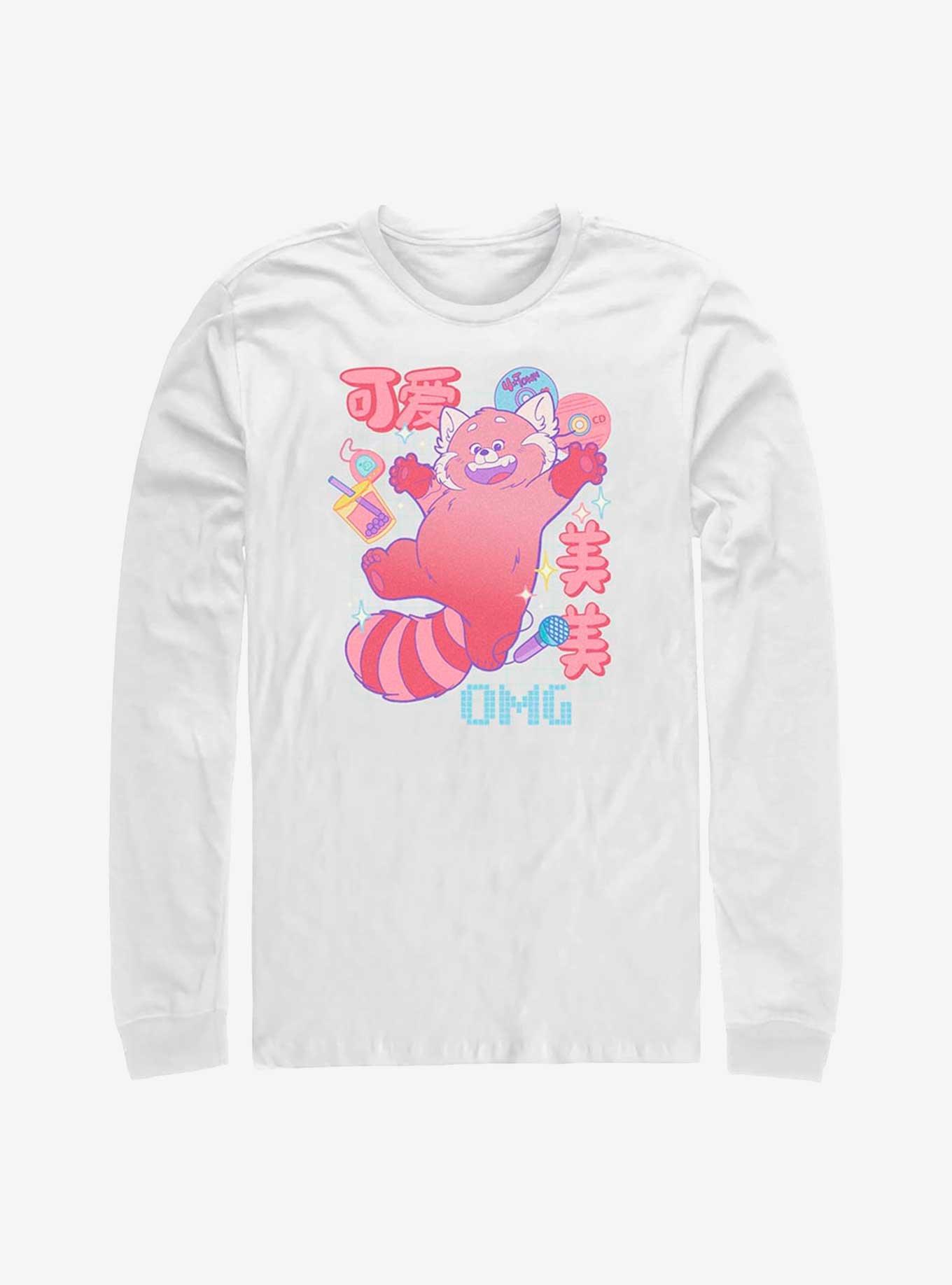 Disney Pixar Turning Red Panda Omg Long Sleeve T-Shirt, WHITE, hi-res