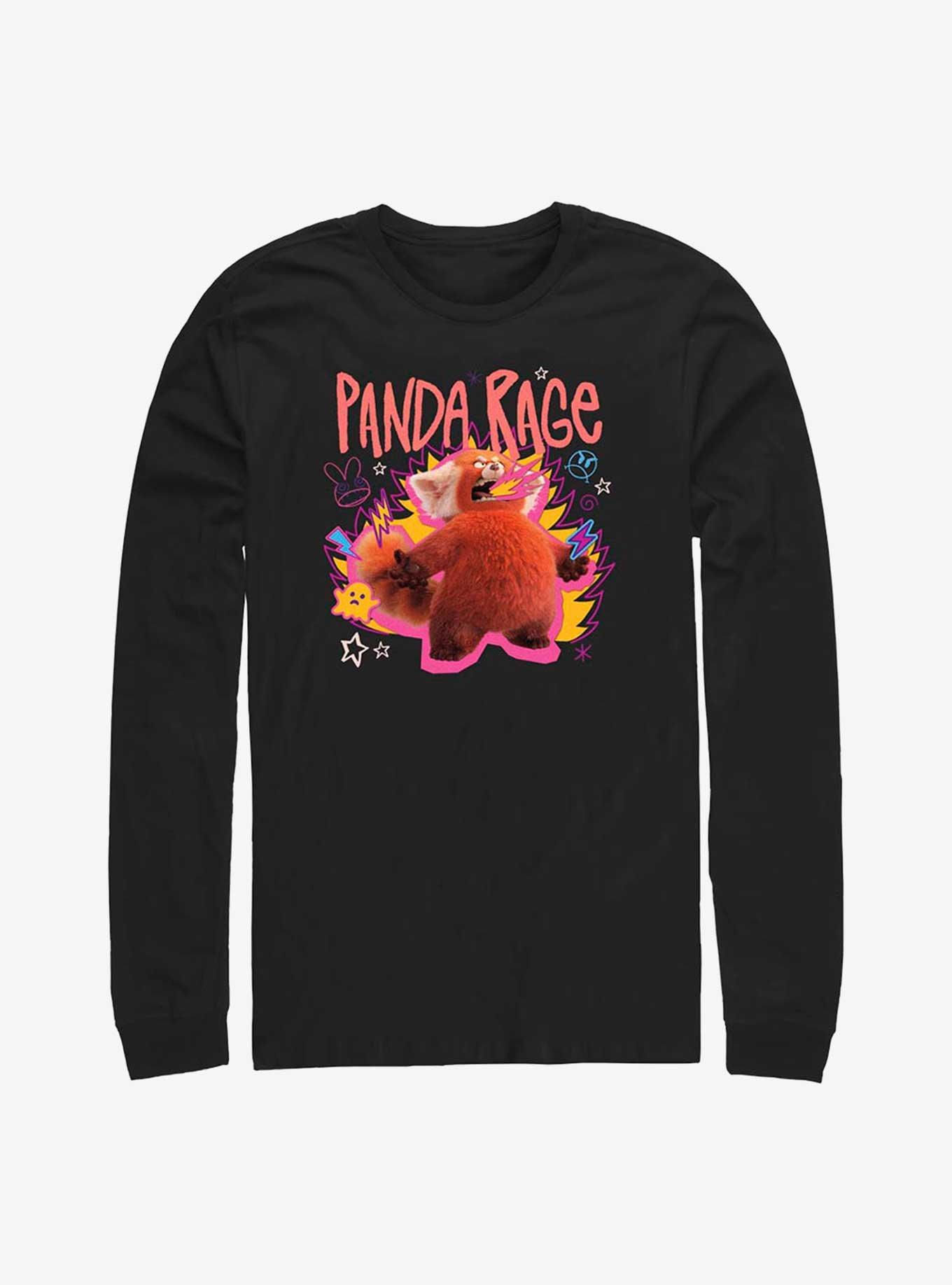 Disney Pixar Turning Red Panda Rage Long Sleeve T-Shirt, BLACK, hi-res