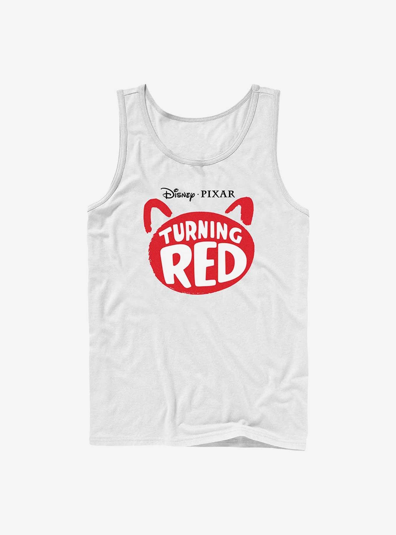 Disney Pixar Turning Red Logo Tank, WHITE, hi-res