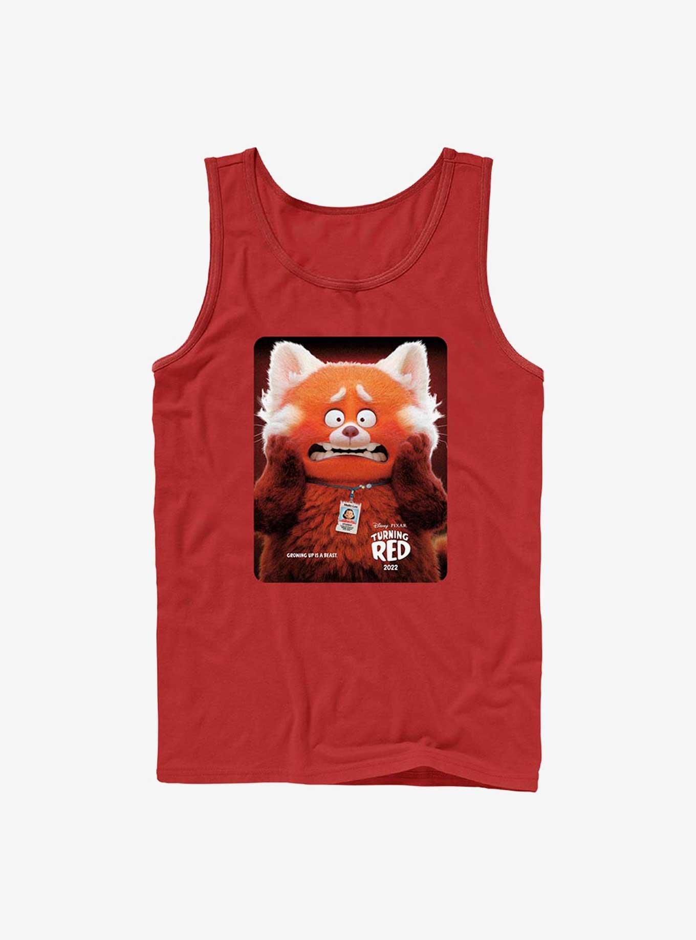 Disney Pixar Turning Red Panda Poster Tank, RED, hi-res