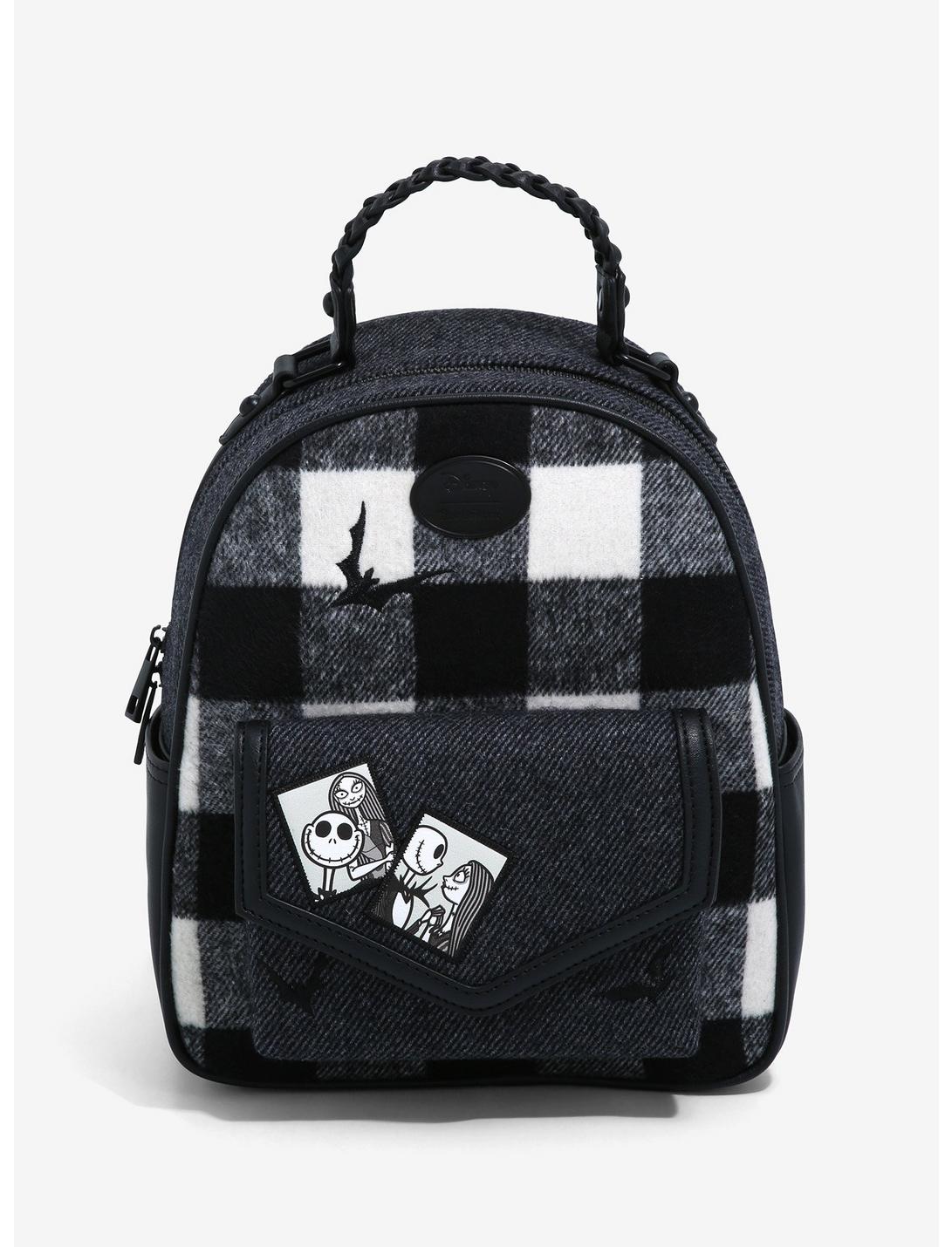 Our Universe Disney The Nightmare Before Christmas Jack Skellington & Sally Plaid Mini Backpack - BoxLunch Exclusive, , hi-res