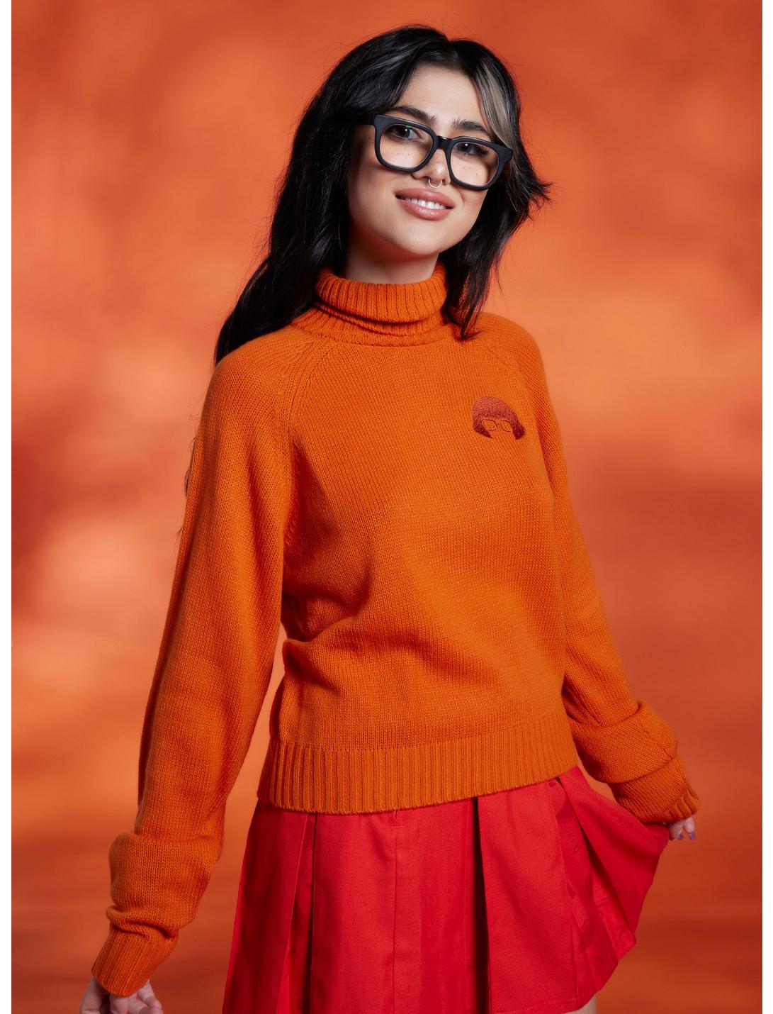 Scooby-Doo! Velma Turtleneck Sweater, ORANGE, hi-res