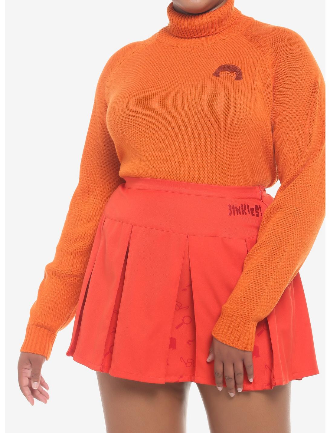 Scooby-Doo! Velma Turtleneck Sweater Plus Size, ORANGE, hi-res