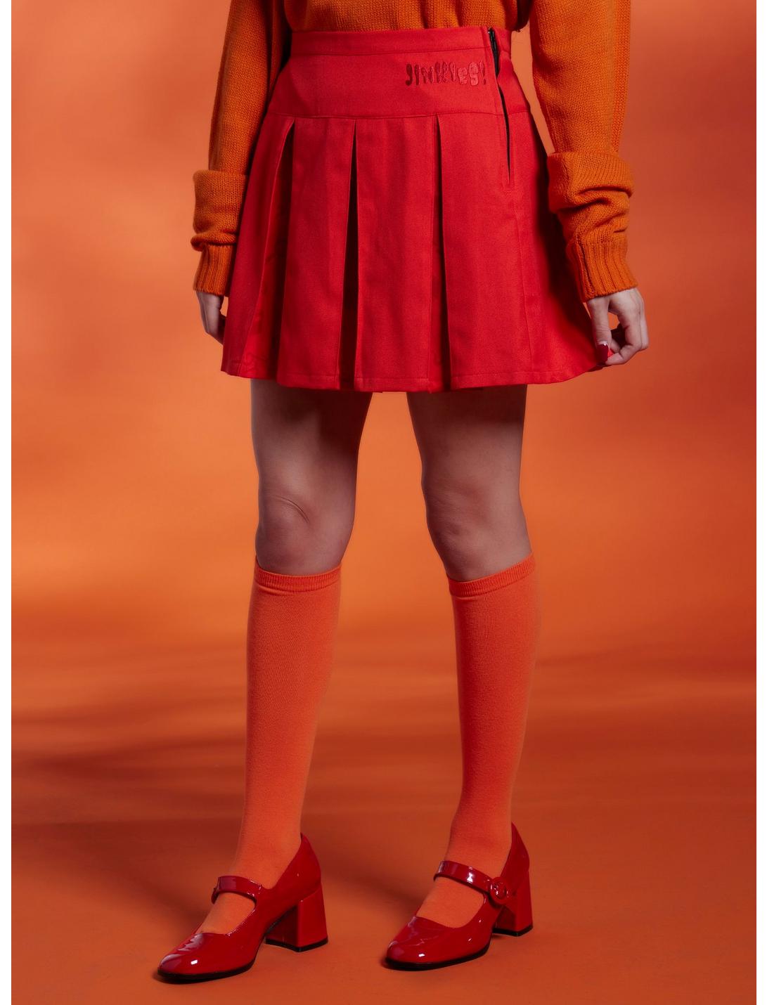 Scooby-Doo! Velma Pleated Skirt, RED, hi-res