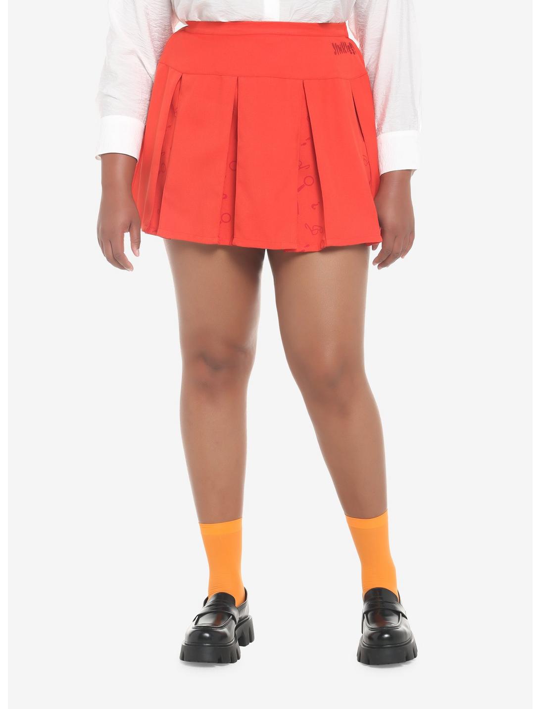 Scooby-Doo! Velma Pleated Skirt Plus Size, RED, hi-res