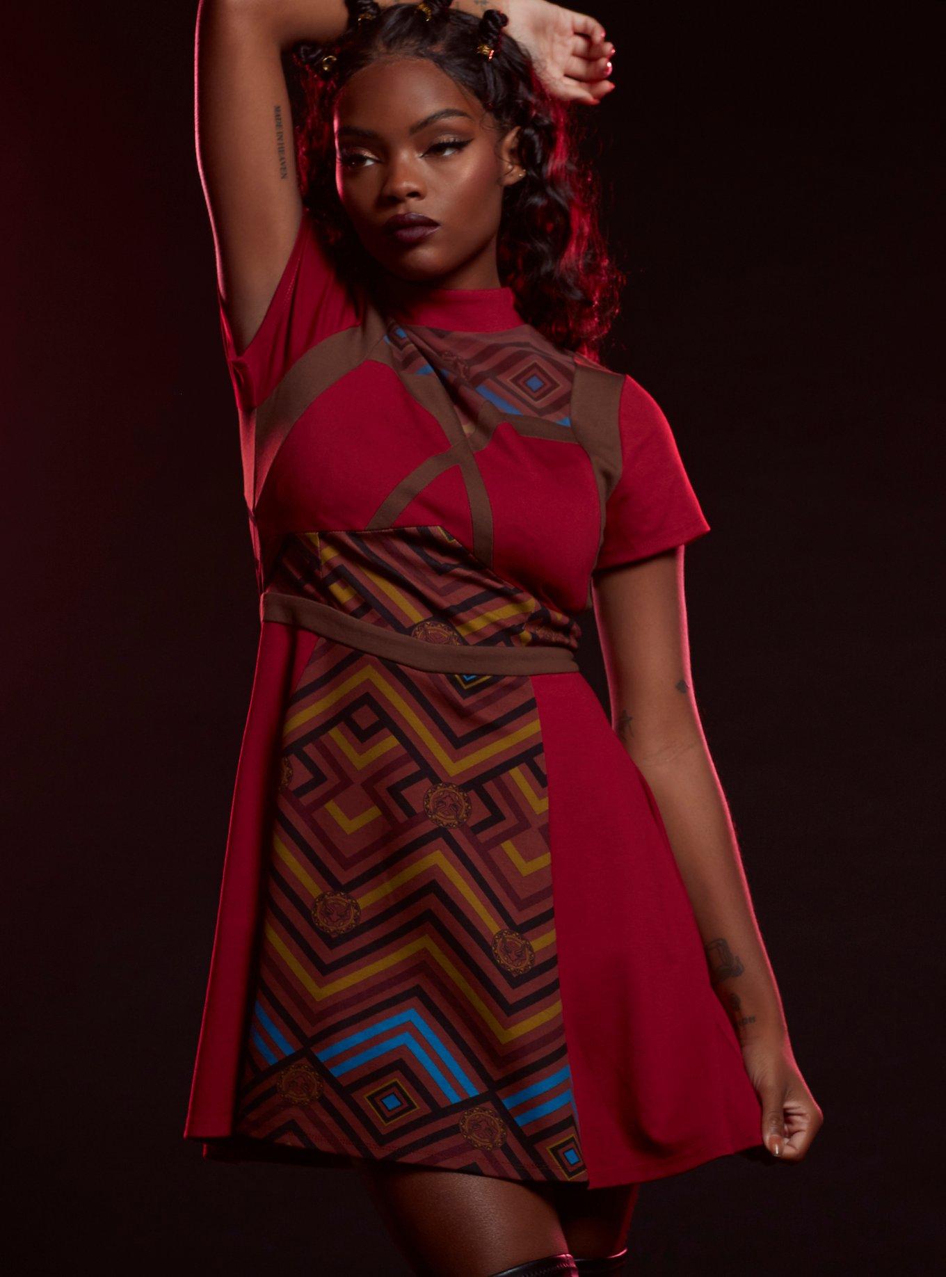 Her Universe Marvel Black Panther: Wakanda Forever Dora Milaje Dress, MULTI, hi-res