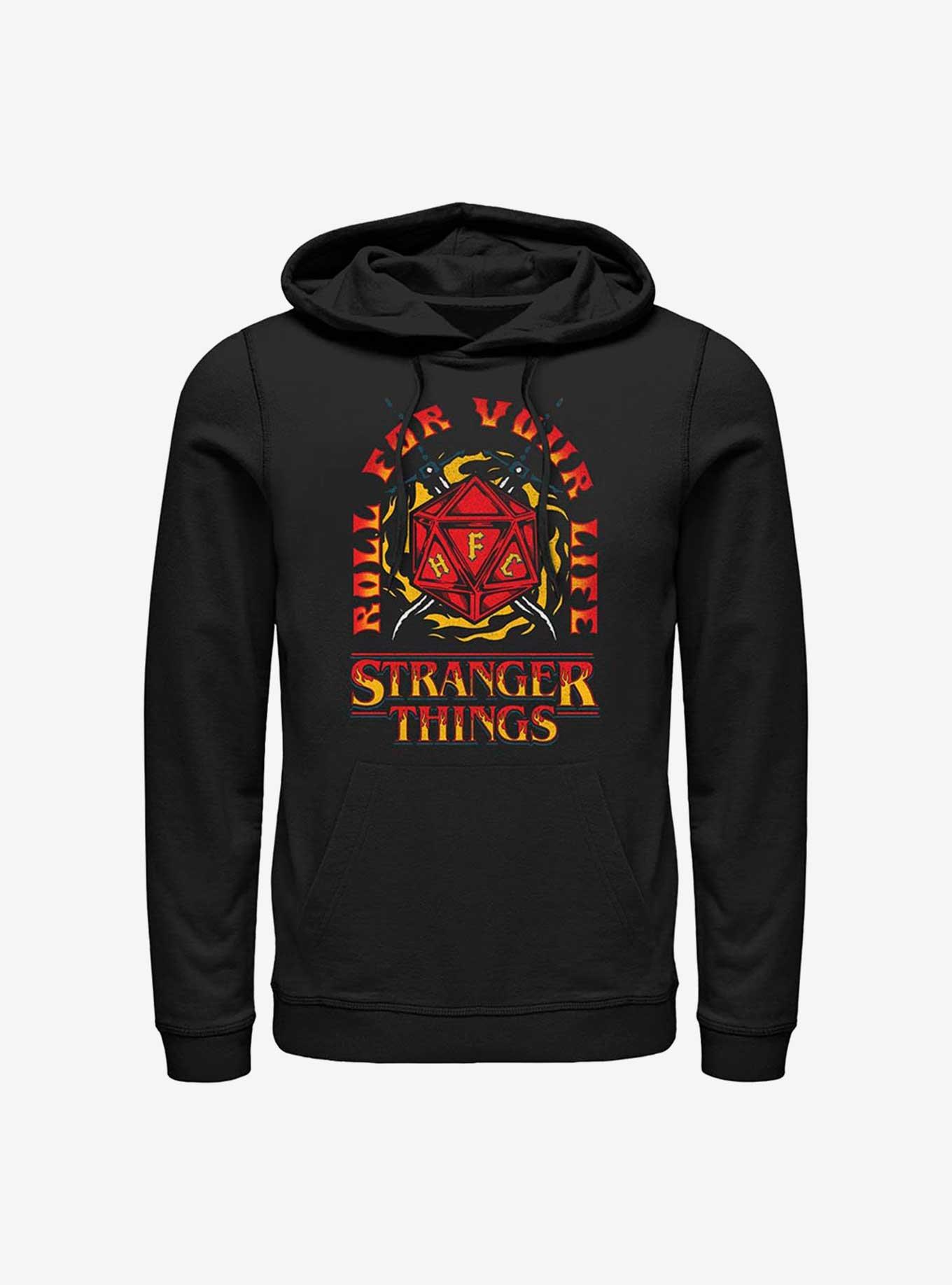 Stranger Things Fire And Dice Hoodie, BLACK, hi-res