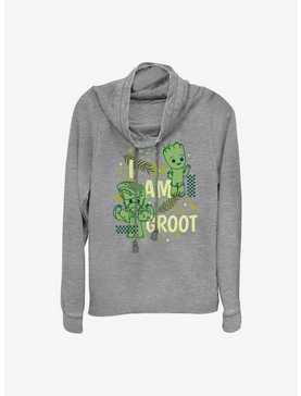 Marvel Guardians of the Galaxy Cutesy Groot Cowl Neck Long-Sleeve Top, , hi-res