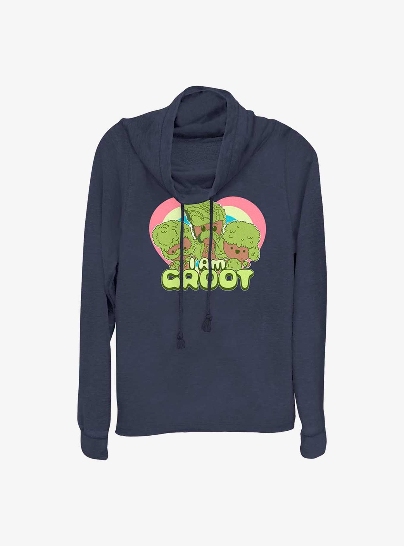 Marvel Guardians of the Galaxy Groot Hearts Cowl Neck Long-Sleeve Top, , hi-res