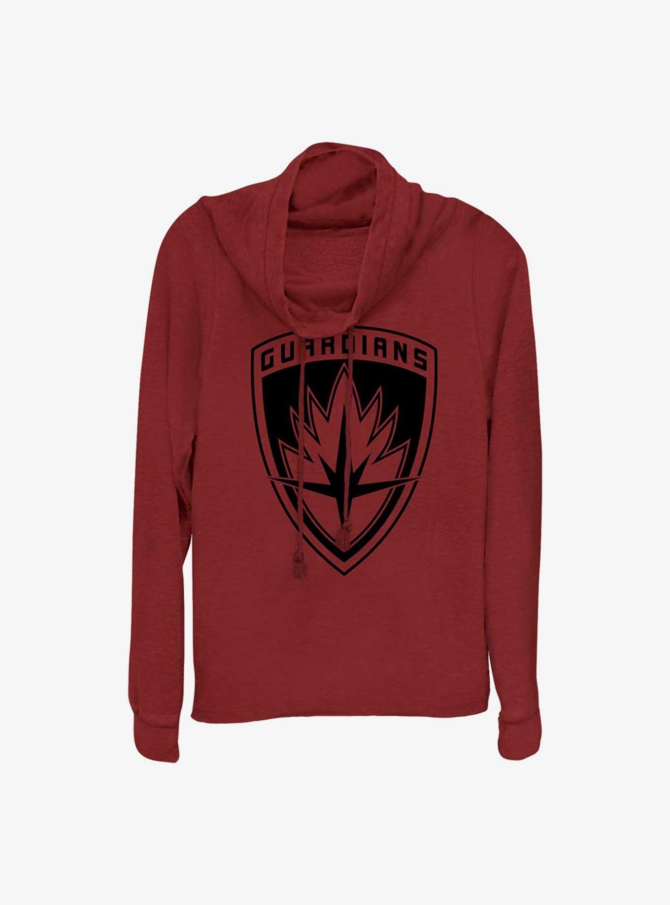 Marvel Guardians of the Galaxy Guardians Emblem Cowl Neck Long-Sleeve Top