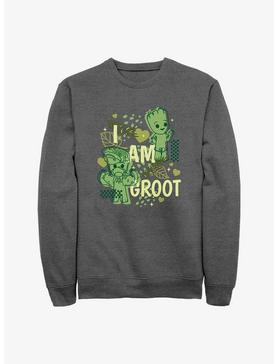 Marvel Guardians of the Galaxy Cutesy Groot Sweatshirt, CHAR HTR, hi-res