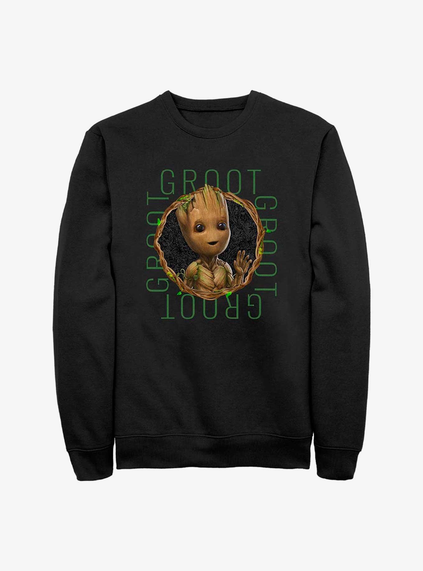 Marvel Guardians of the Galaxy Groot Focus Sweatshirt, BLACK, hi-res