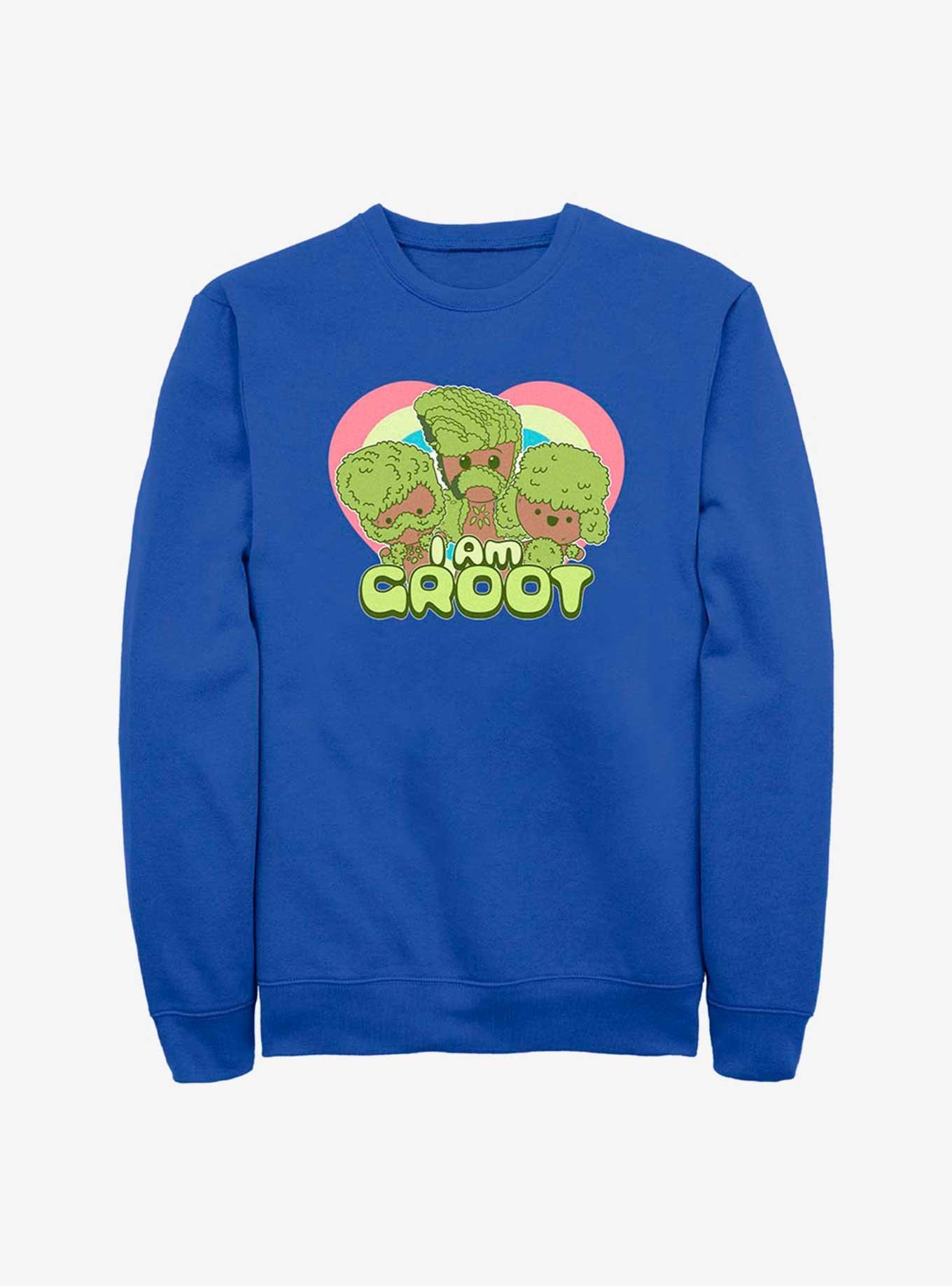 Marvel Guardians of the Galaxy Groot Hearts Sweatshirt, ROYAL, hi-res