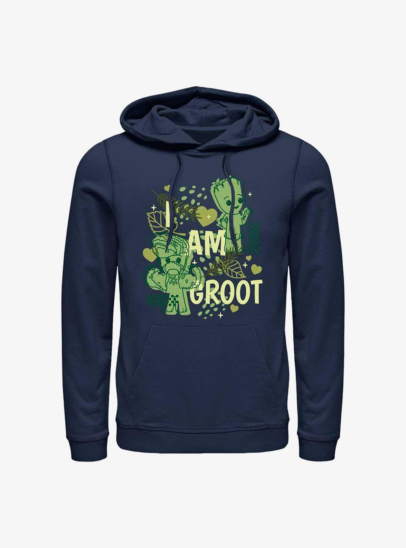 Marvel Guardians of the Galaxy Cutesy Groot Hoodie, NAVY, hi-res