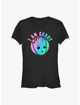 Marvel Guardians of the Galaxy Rainbow Groot Girls T-Shirt, BLACK, hi-res