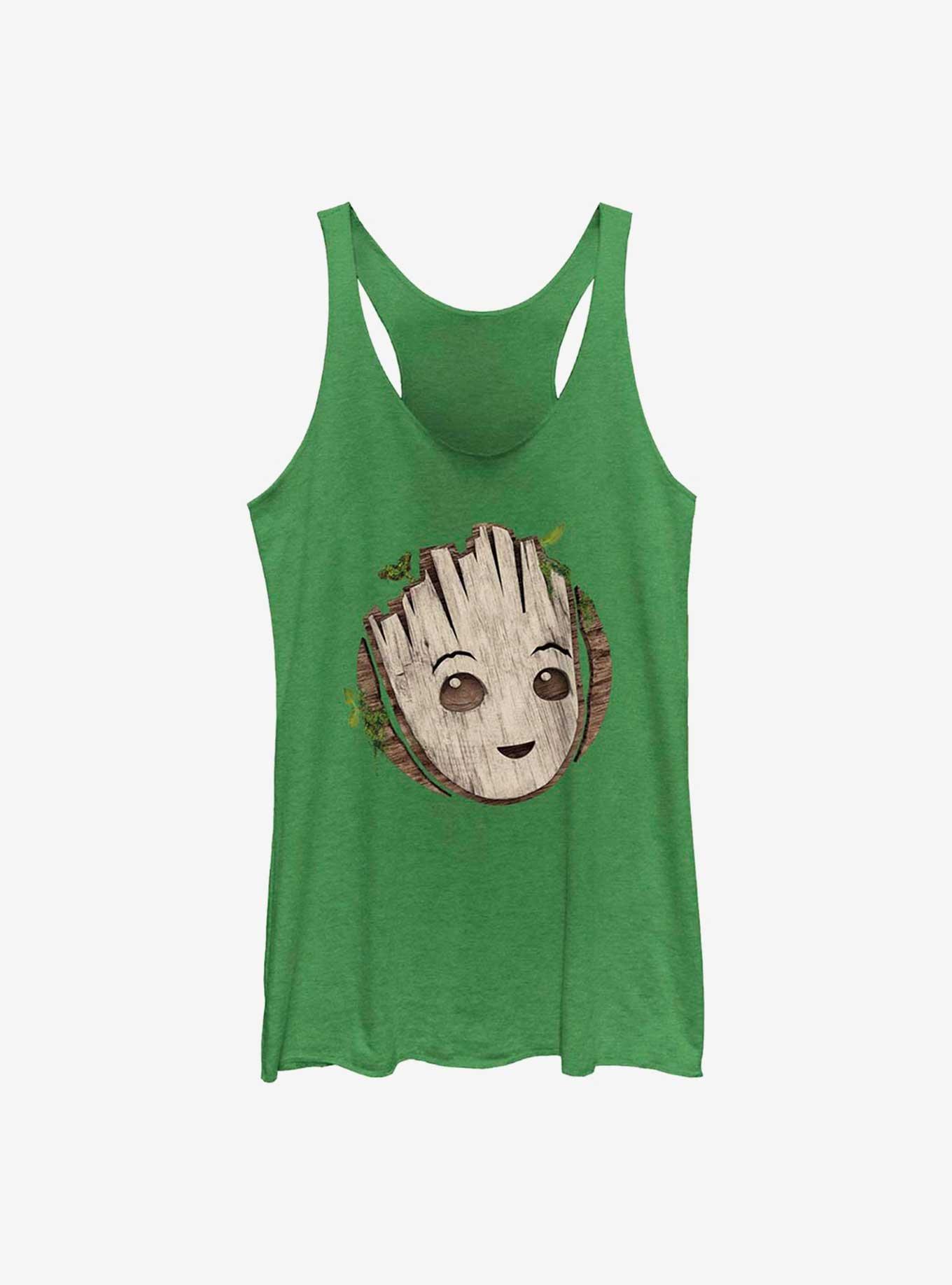 Marvel Guardians of the Galaxy Groot Head Girls Tank, ENVY, hi-res