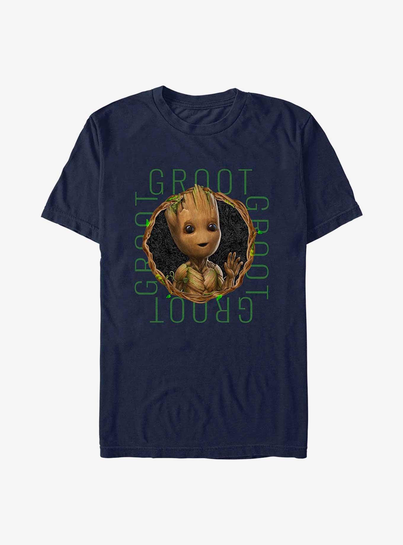 Marvel Guardians of the Galaxy Groot Focus T-Shirt, NAVY, hi-res