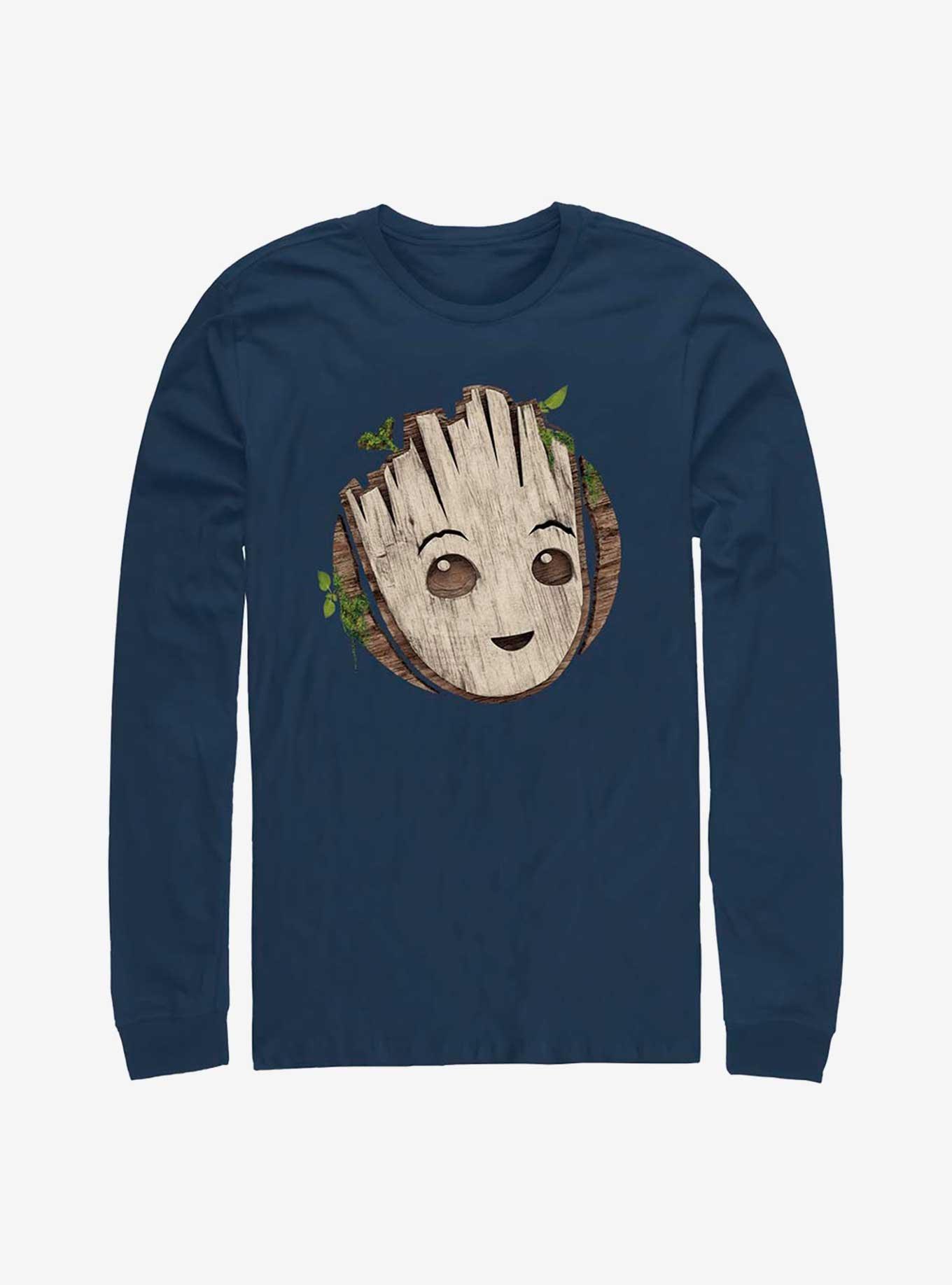 Marvel Guardians of the Galaxy Groot Head T-Shirt, NAVY, hi-res