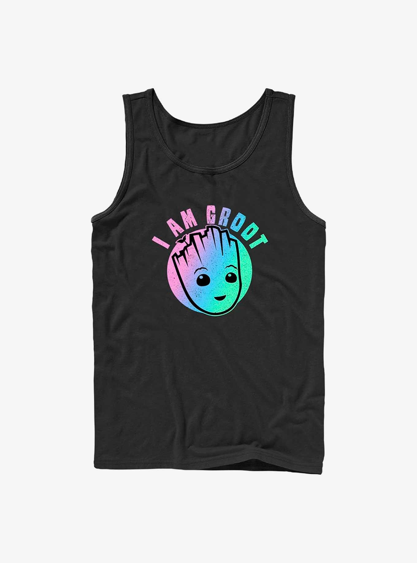 Marvel Guardians of the Galaxy Rainbow Groot Tank, BLACK, hi-res