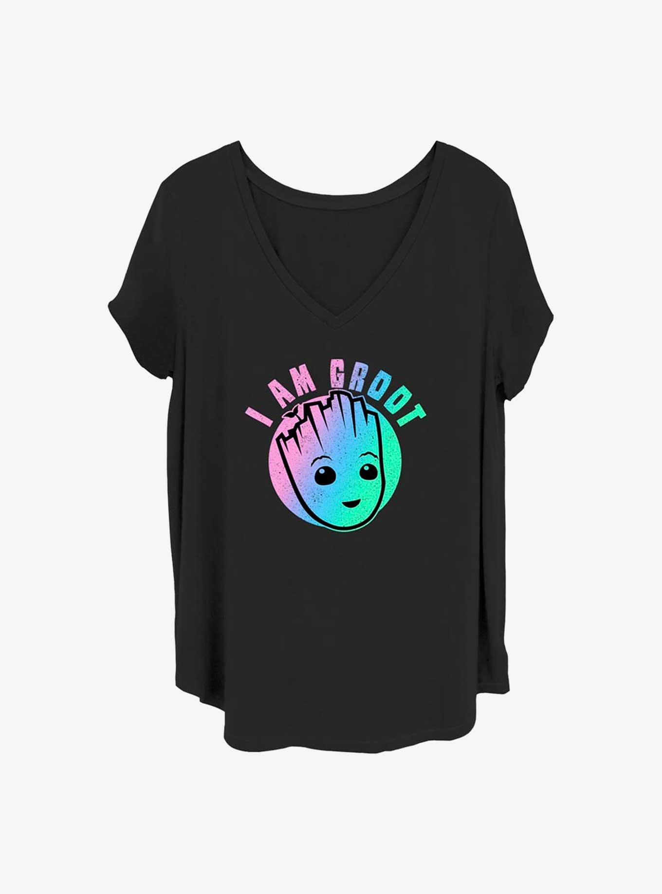 Marvel Guardians of the Galaxy Rainbow Groot Girls T-Shirt Plus Size, , hi-res