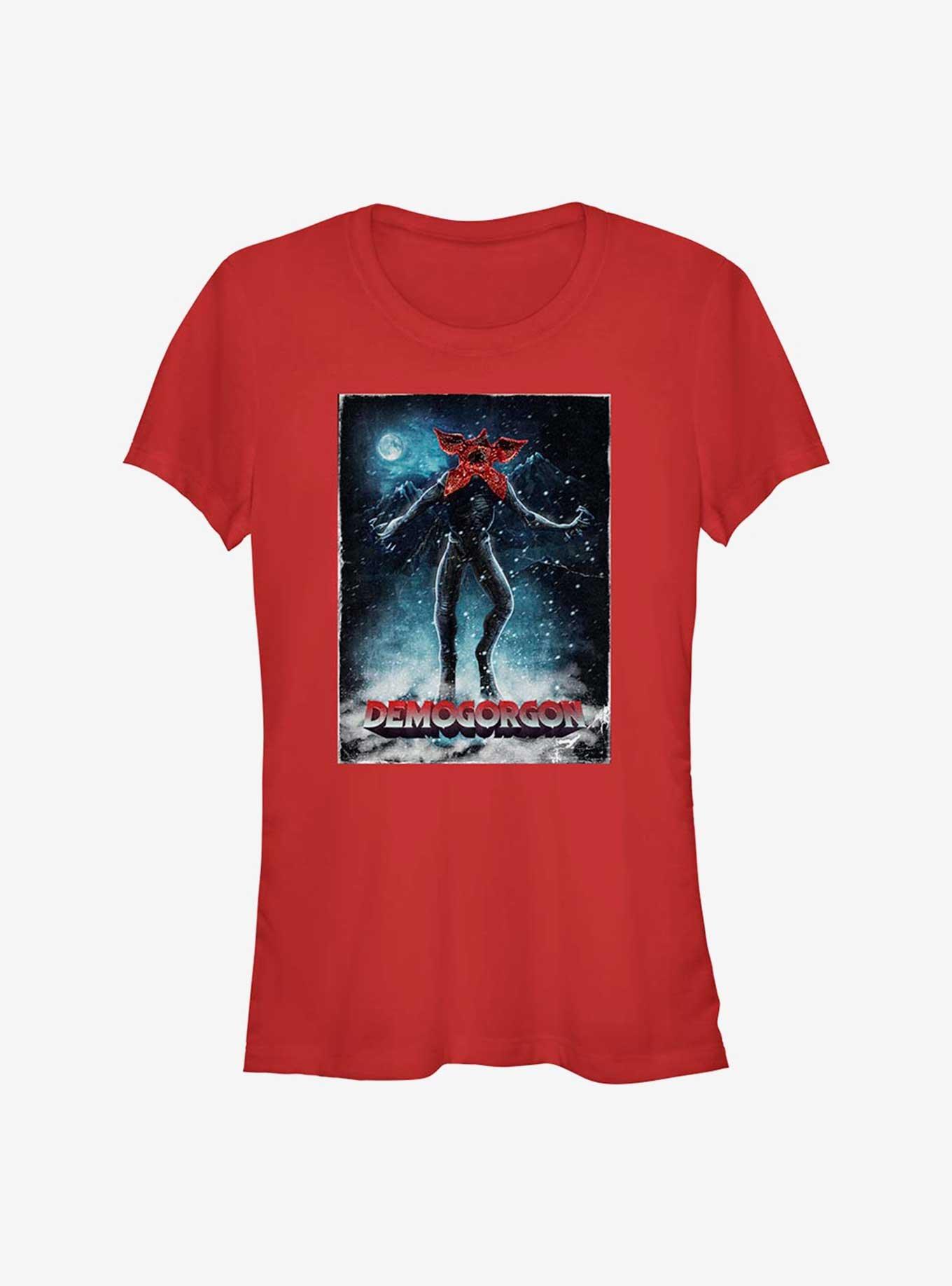 Stranger Things Demogorgon Poster Girls T-Shirt, RED, hi-res