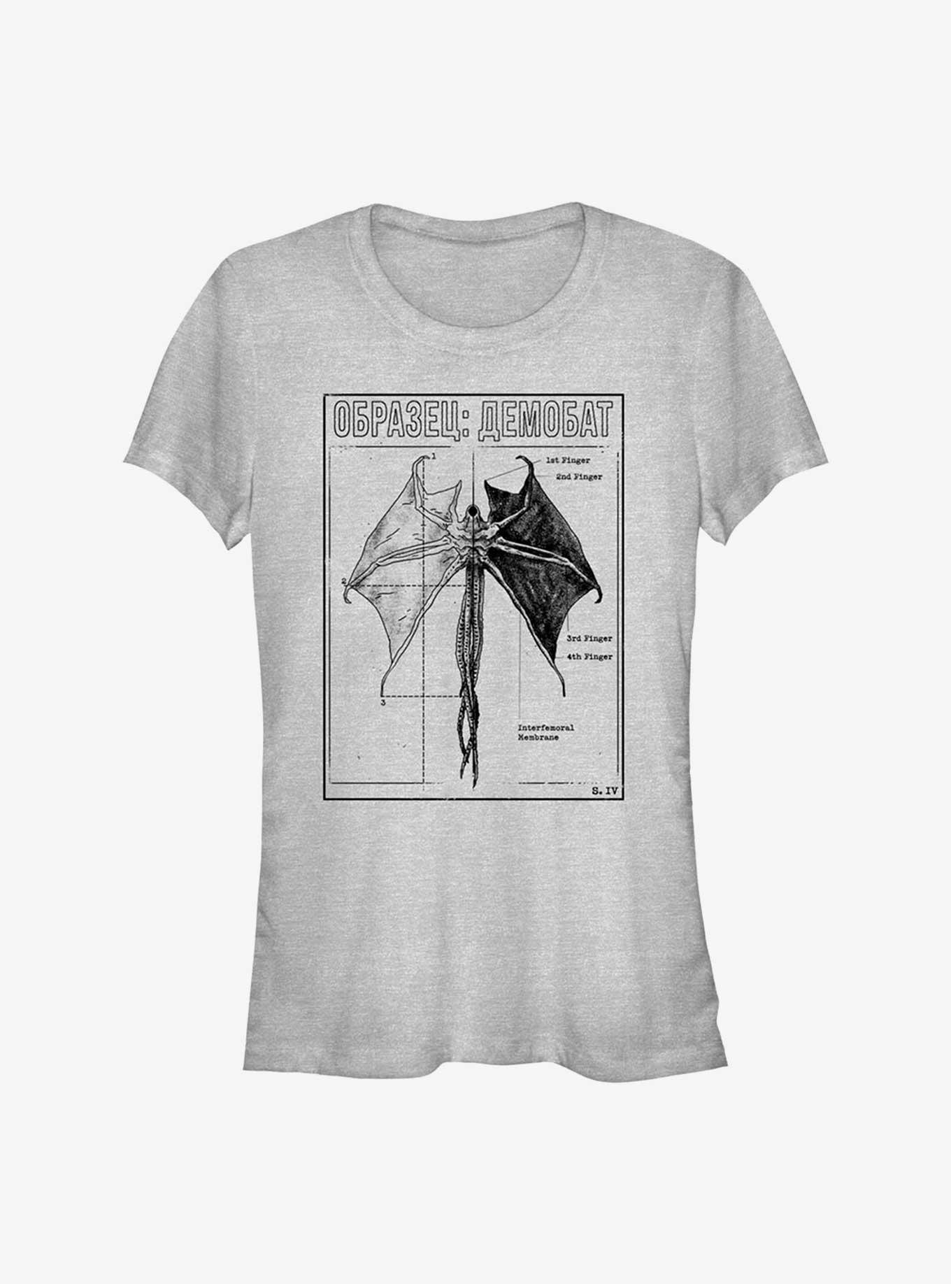 Stranger Things Demobat Girls T-Shirt, ATH HTR, hi-res