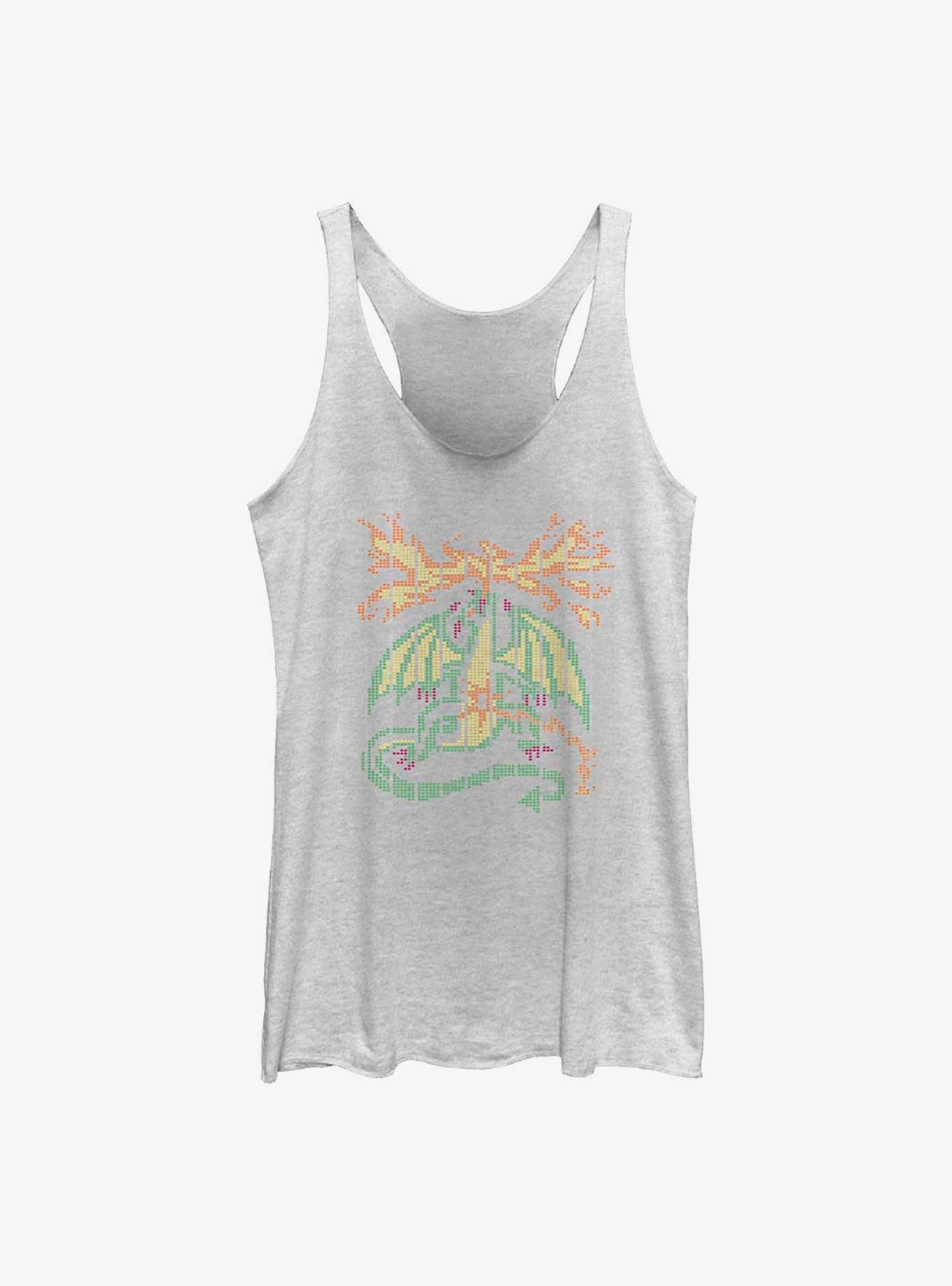 Stranger Things Scantron Dragon Girls Tank, WHITE HTR, hi-res