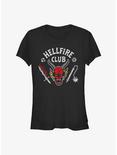 Stranger Things Hellfire Club Logo Girls T-Shirt, BLACK, hi-res