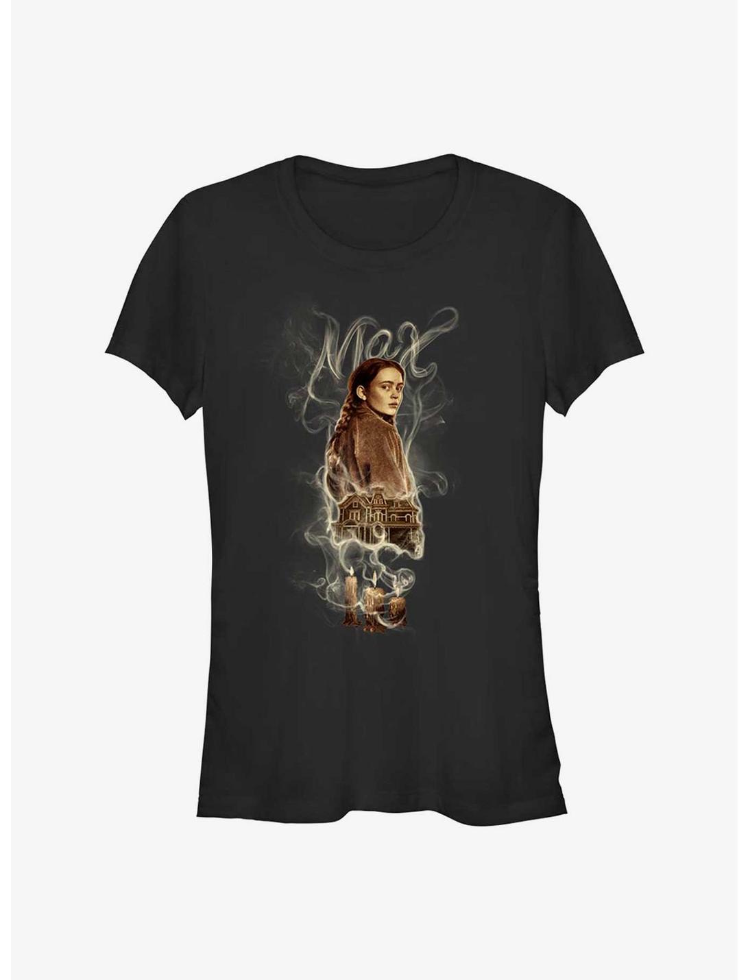Stranger Things Max In Smoke Girls T-Shirt, BLACK, hi-res