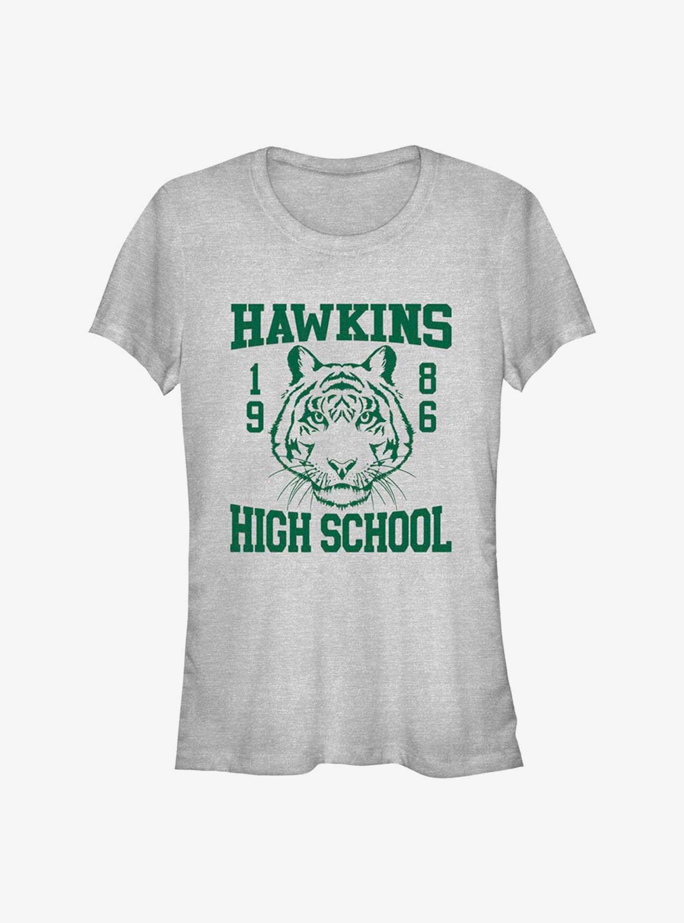 Stranger Things Hawkins High School 1986 Girls T-Shirt, ATH HTR, hi-res