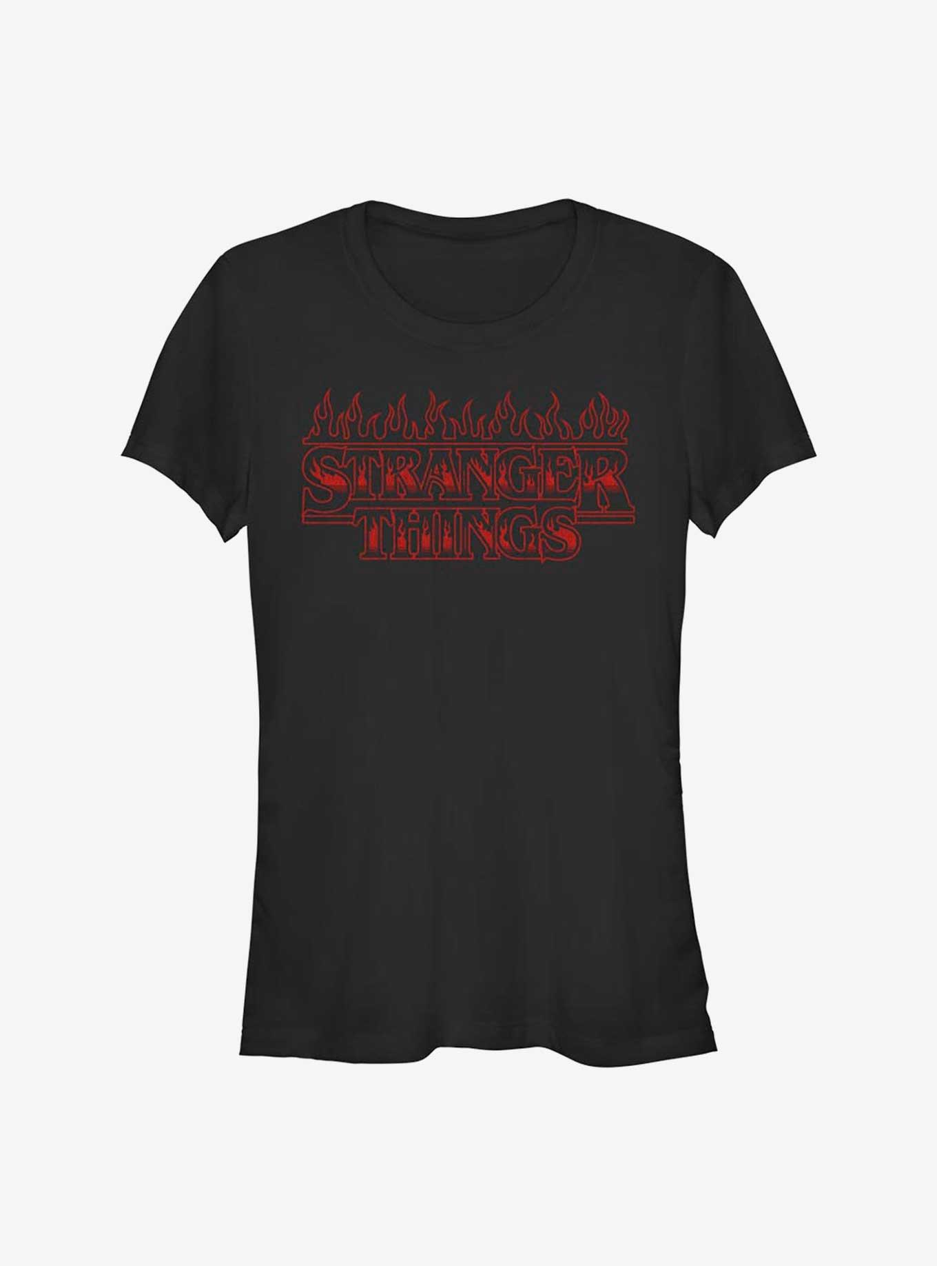 Stranger Things Redfire Logo Girls T-Shirt, BLACK, hi-res