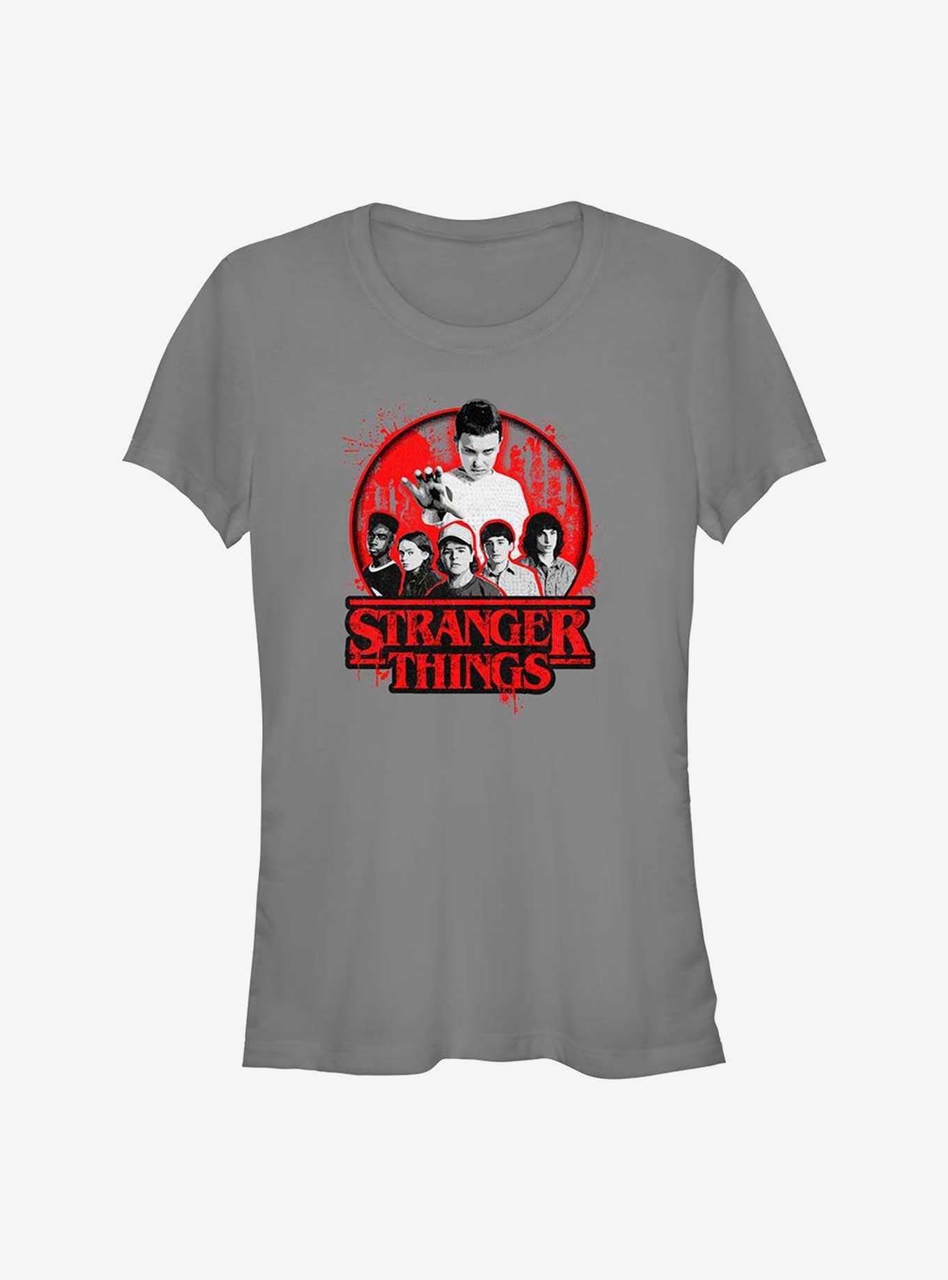 Stranger Things Squad Bloody Badge Girls T-Shirt, , hi-res