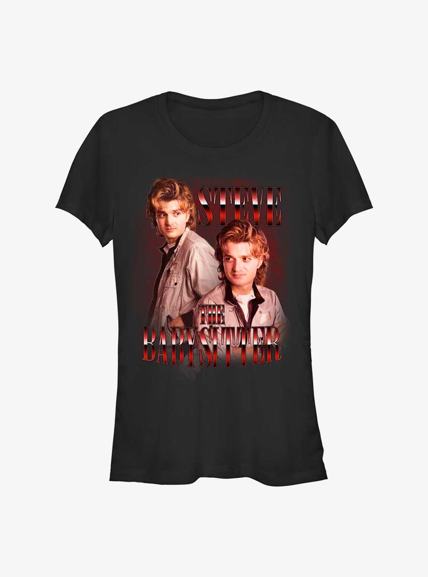 Stranger Things Steve The Babysitter Girls T-Shirt, BLACK, hi-res