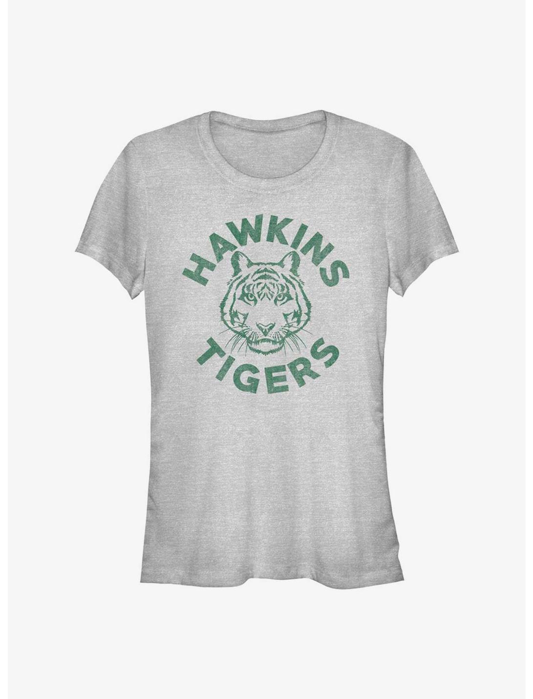 Stranger Things Hawkins Tigers Logo Girls T-Shirt, ATH HTR, hi-res