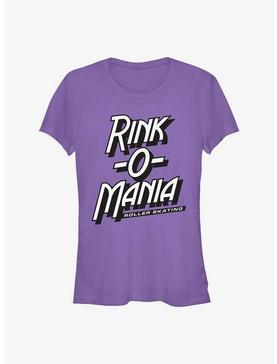 Stranger Things Rink-O-Mania Logo Girls T-Shirt, PURPLE, hi-res