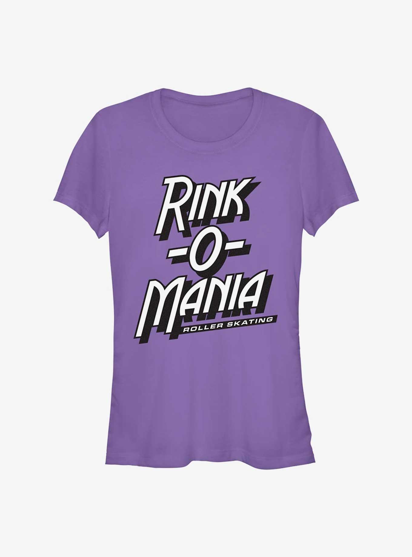 Stranger Things Rink-O-Mania Logo Girls T-Shirt, PURPLE, hi-res