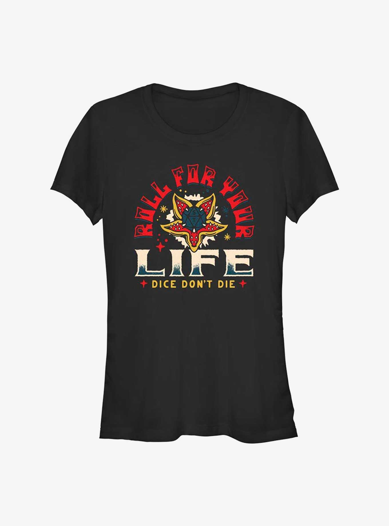 Stranger Things Roll For Your Life Girls T-Shirt, , hi-res
