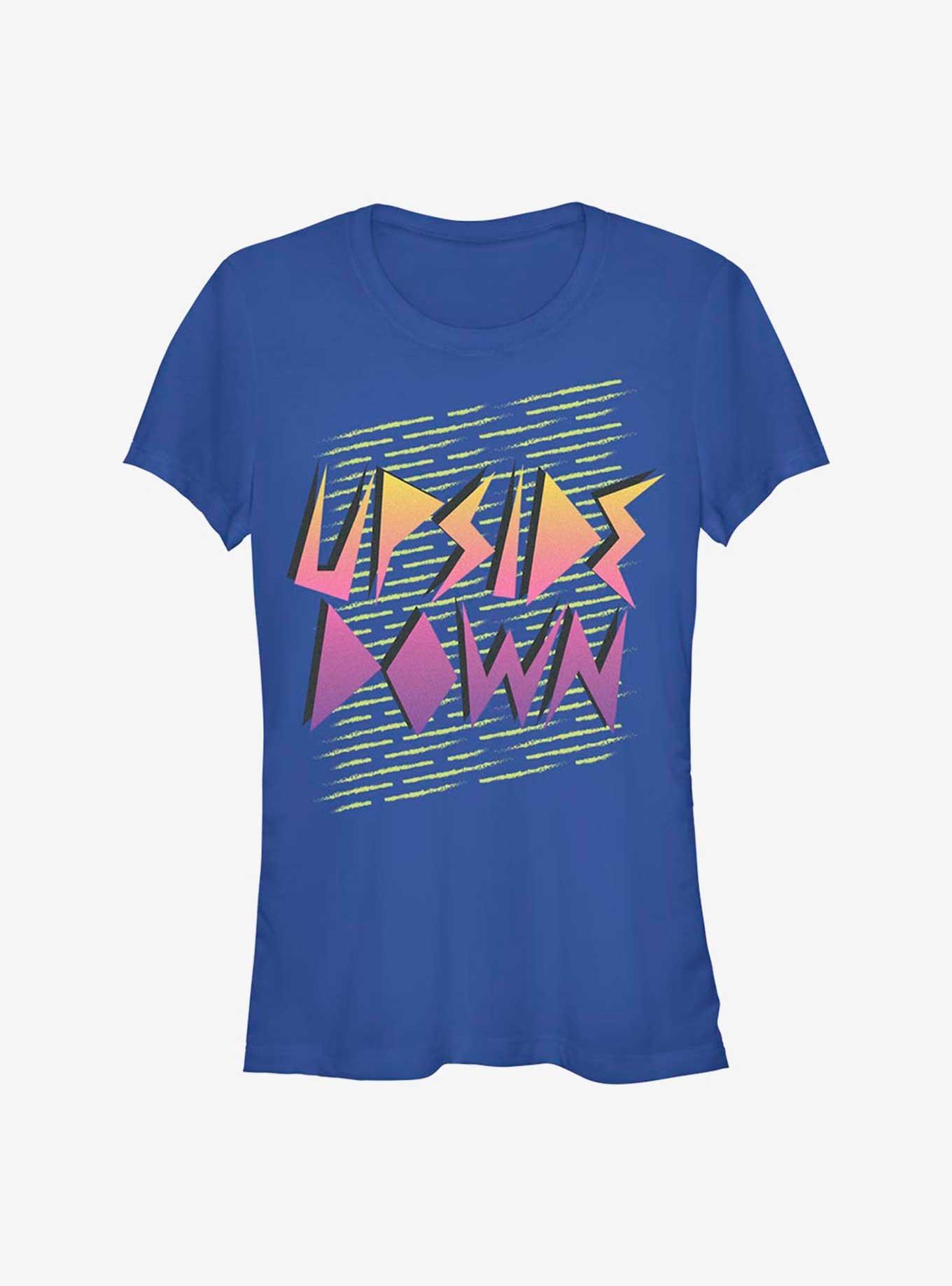 Stranger Things Vaporwave Upside Down Girls T-Shirt, ROYAL, hi-res