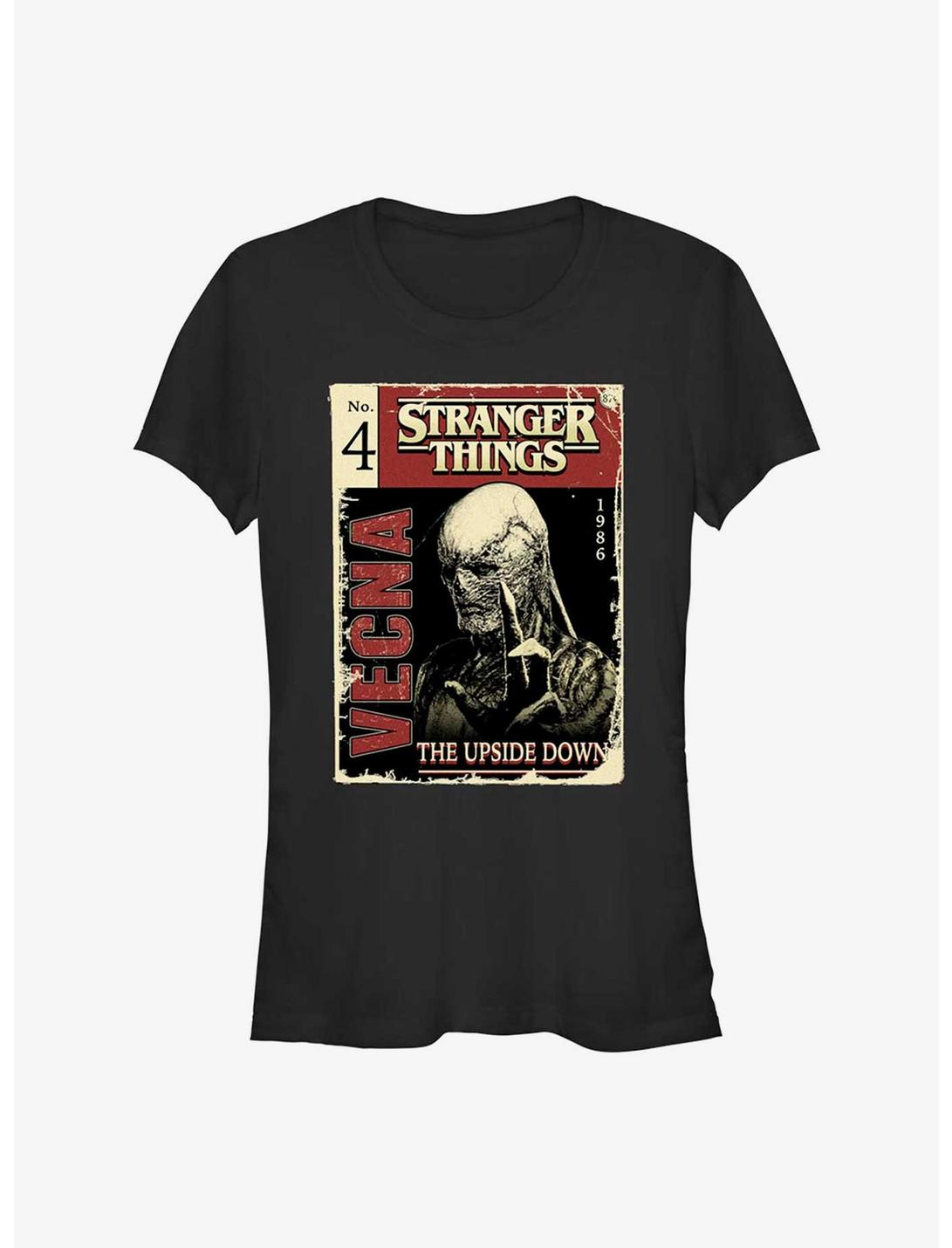 Stranger Things Vecna Pulp Cover Girls T-Shirt, BLACK, hi-res