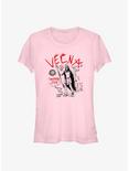 Stranger Things Vecna Doodles Girls T-Shirt, LIGHT PINK, hi-res