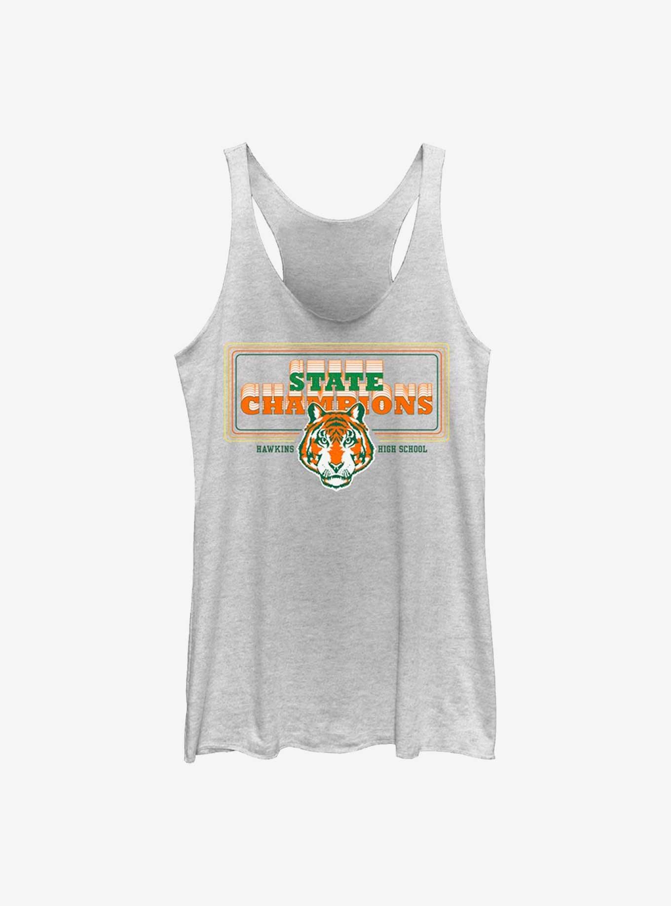 Stranger Things State Champions Girls Tank, WHITE HTR, hi-res