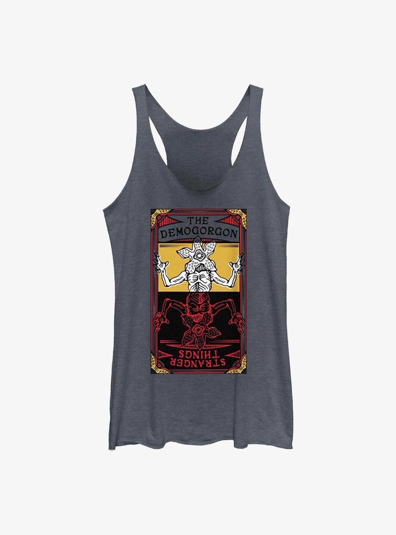 Stranger Things Demogorgon Fate Girls Tank, NAVY HTR, hi-res