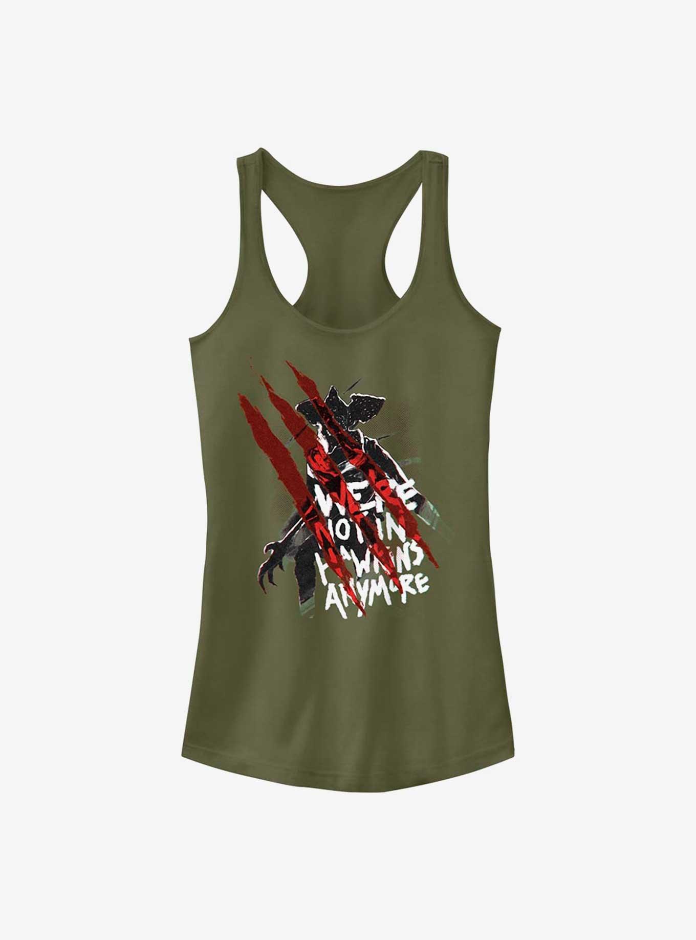 Stranger Things Demogorgon Slash Girls Tank, MIL GRN, hi-res