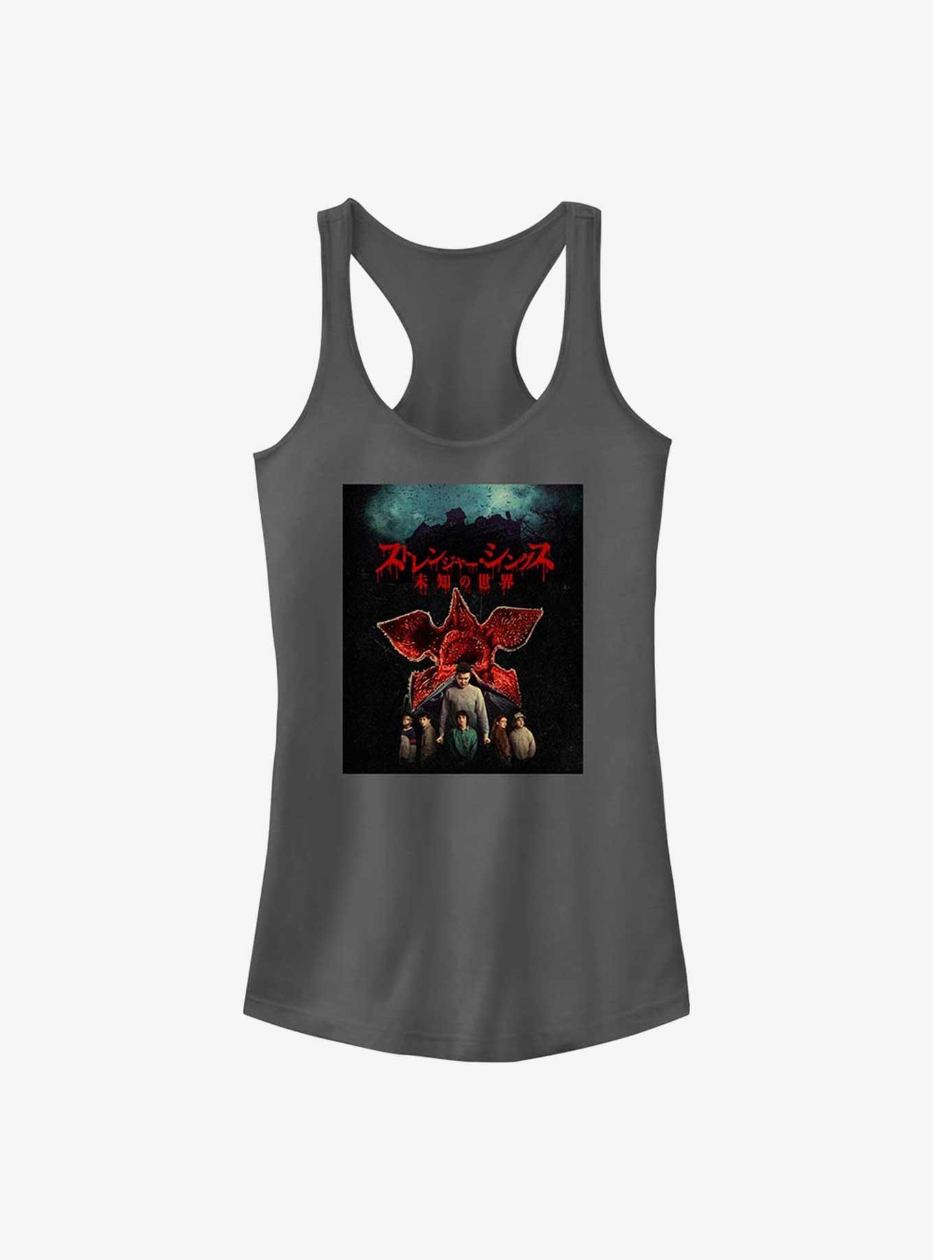 Stranger Things Demogorgon Kanji Girls Tank, CHARCOAL, hi-res