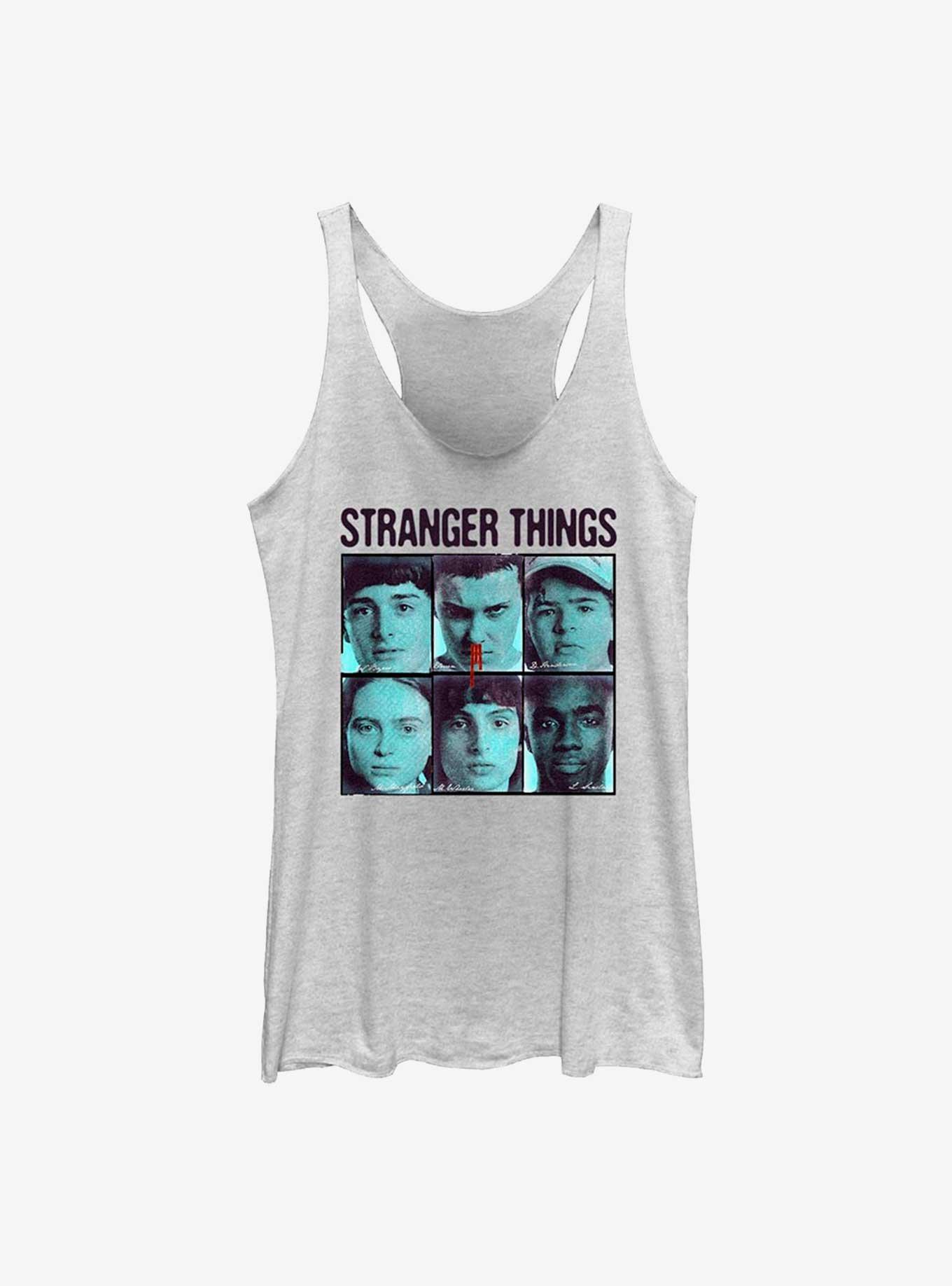 Stranger Things Halftone Gang Girls Tank, WHITE HTR, hi-res