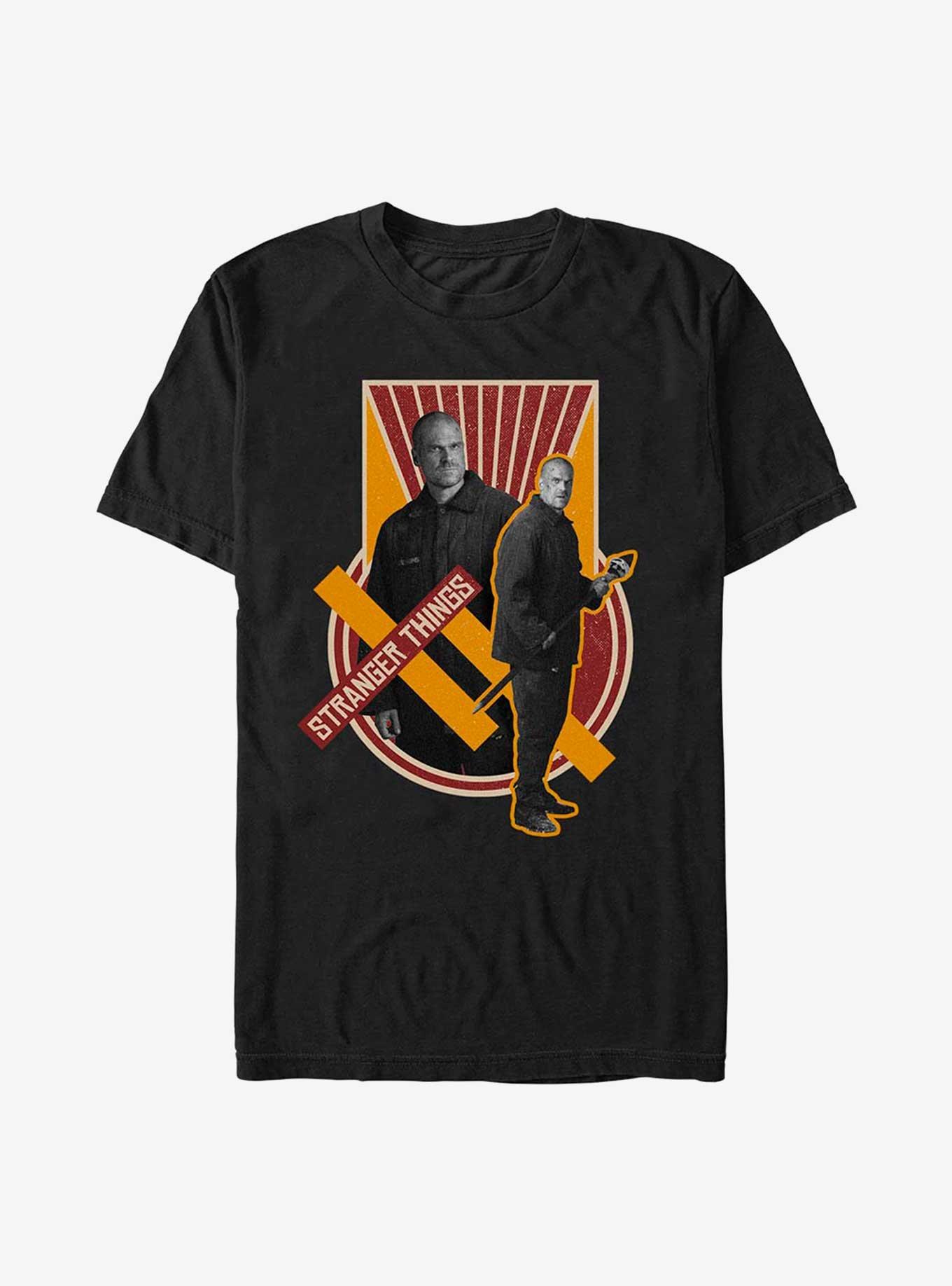 Stranger Things Comrade Hopper T-Shirt, BLACK, hi-res