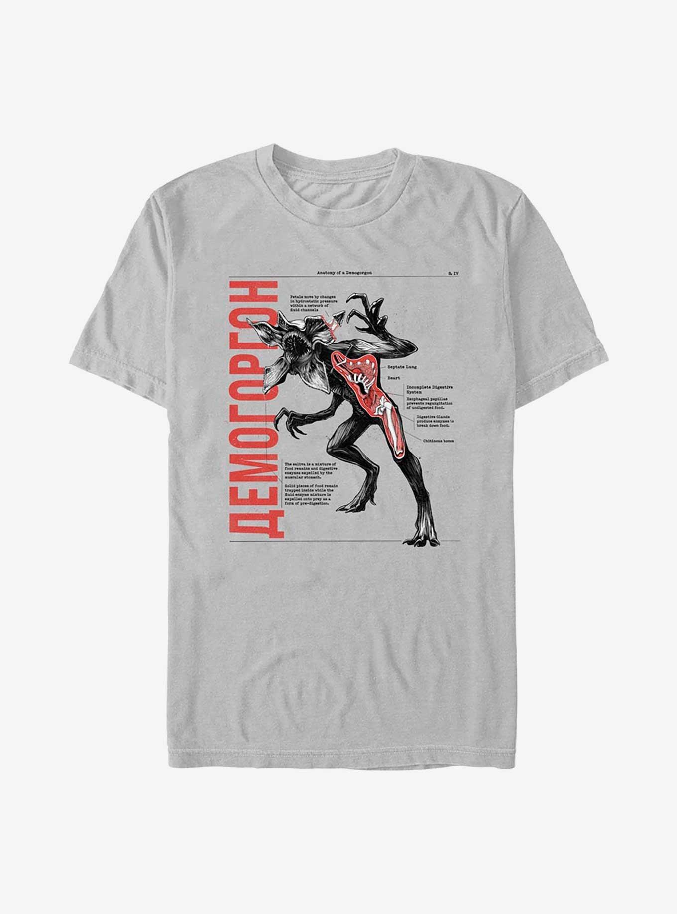 Stranger Things Demogorgon Anatomy T-Shirt, SILVER, hi-res
