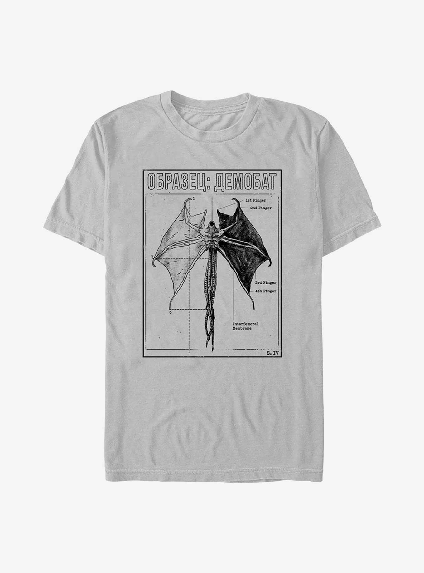 Stranger Things Demobat T-Shirt, SILVER, hi-res